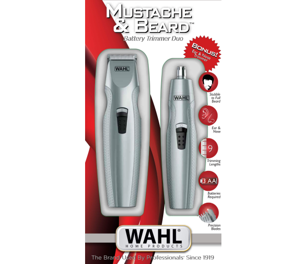 Wahl Trymer do wąsów i brody na baterie – zestaw - 1326351 - zdjęcie 2